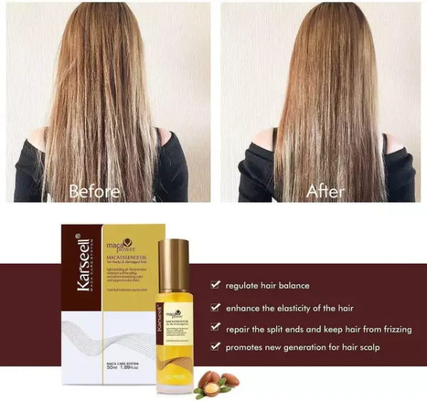 Moroccan Argan Oil to Heal Hair, Hair Care for Dry Damaged Hair 50ml - Image 4