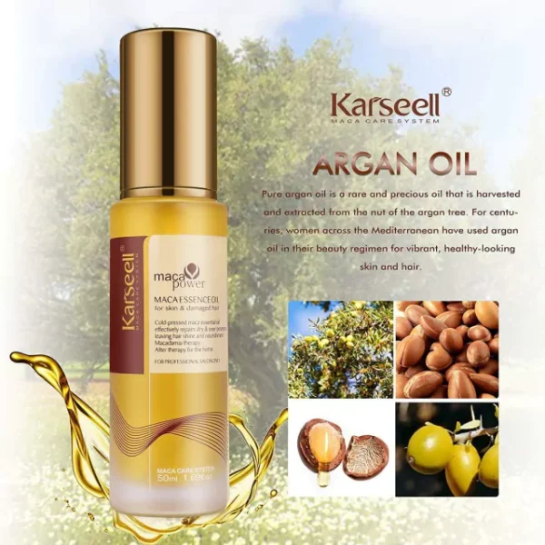 Moroccan Argan Oil to Heal Hair, Hair Care for Dry Damaged Hair 50ml - Image 5